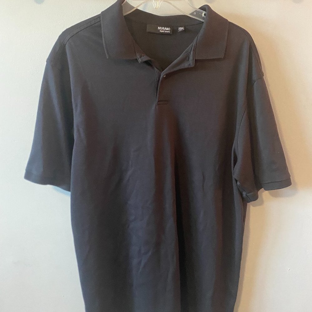 Murano Black Tall Men's Polo - Large (Tall)